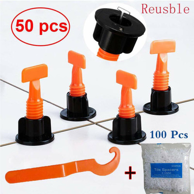 Godavari Tile Leveling System 50 PC Kit With Special Wrench 1 PC & 3 MM Spacer 200 pc Tile Leveling System 50 PC Kit With Special Wrench 1 PC & 3 MM Spacer 200 pc Non-magnetic Post Level(3 cm)