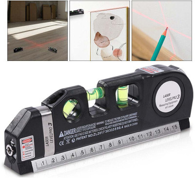 Mass Pro Laser Light Horizon Vertical 8FT Aligner Standard Metric Rulers Multipurpose Leveler Bubbles Non-magnetic Line Level(19 cm)
