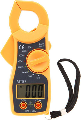 GoodsBazaar Portable LCD Mini Digital Clamp Meter Multimeter Digital Multimeter(Yellow 2000 Counts)
