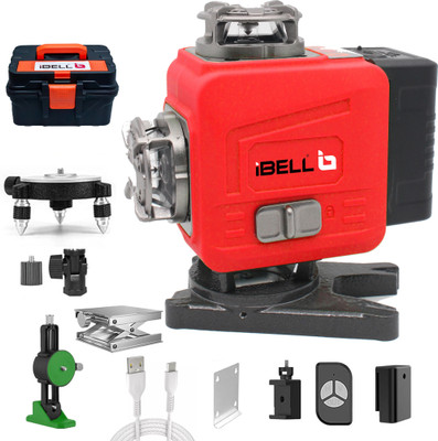 iBELL IBL LL5-16, 16-Line Green Beam Self-Leveling Laser Level, 25m, ±1mm Accuracy, 8 Horizontal & 8 Vertical Lines,Class II,Pulse Mode,Tripod Compatible, 2 Batteries Magnetic Engineer's Precision Level(30 cm)