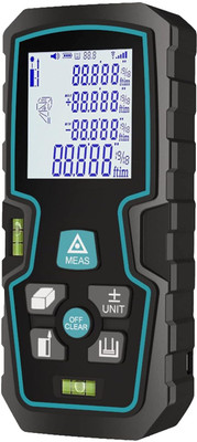 BALRAMA 4line/9key 80mtr/262ft/3150inch LDM100 Laser Distance Meter Upto 100 Meters Range 100m LDM with 2 Bubble Levels Non-magnetic Inclinometer Level(10 cm)