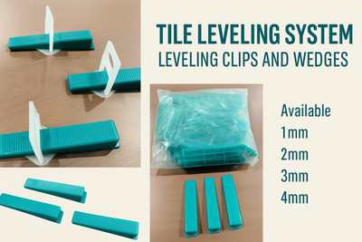 FIXOTILE 3 MM TILE LEVELLING CLIPS 100 Pcs AND WEDGES 100 Pcs 200 PCS KIT Lever Tool(5 cm)