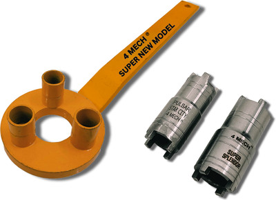 4MECH 3 Pin-Heavy+2 Clutch Nut, Multivehicle, Clutch Holder Set Lever Tool(30 cm)
