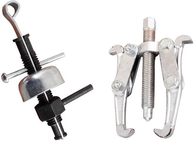 EmmEmm Premium Combo of 2 in 1 Fan Puller & 4 nch 2 Leg Bearing Gear Puller Lever Tool(15 cm)