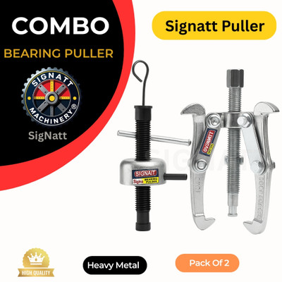 SIGNATT Bearing Puller Combo Set 3-Jaw 4-Inch 2-in-1 Bearing Puller Tool Lever Tool(4 inch)