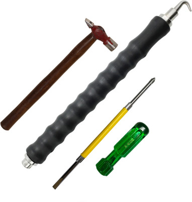 Digital Craft Semi Automatic Rebar Tie Wire Twister,6' Screw Driver 2in1,200Grm Hammer Lever Tool(30 cm)