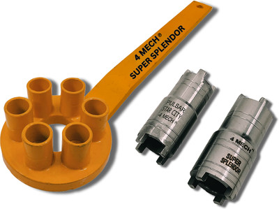 4MECH 6 Pin-Heavy-Super+2 Clutch Nut, Multivehicle, Clutch Holder Set Lever Tool(30 cm)