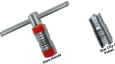 4MECH HERO+STAR/PULSAR-CLUTCH-NUT Heavy Duty Magnet Flywheel Puller Set Lever Tool(18 cm)