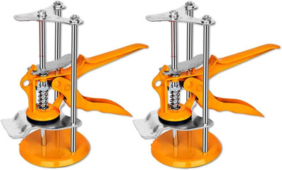 RetLeen Tile Lifter | Tile Height Adjuster Locator | Tiles Lifting Jack | Wall Tile Regulator | Wall Tile Elevating Height Adjusting Tool ( 2 pcs, Yellow) Non-magnetic Mason's Level(10 cm)