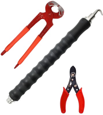 Digital Craft Semi Automatic Rebar Tie Wire Twister,Wire Stripper,8' Pincer Plier Lever Tool(30 cm)