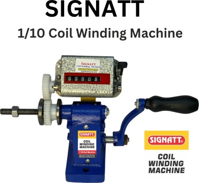 SIGNATT Coil Winding Machine,1/10 Motor Coil Winding Machine with Steel Gear,Farma,Meter Lever Tool(20 cm)