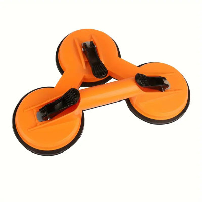 AS TOOL CENTER 1pc 3-Claws Glass Suction Cups Heavy Duty Plastic Vacuum Lever Tool(15 cm)