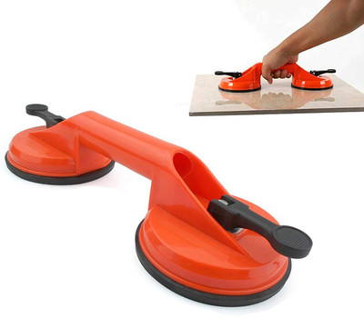 uptodatetools 2PC Plastic Double Handle Glass Puller Lifter Gripper Sucker Double Cups Glass Lever Tool(22 cm)