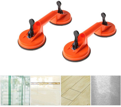 TileMaster 2PC Plastic glass suction cup Double Handle Glass Puller Lifter Lever Tool(22 cm)