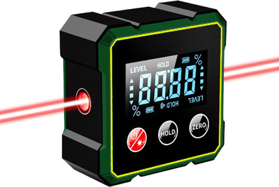 Zomei LCD Magnetic Angle Inclinometer Red Laser Gauge USB Lever Tool(6 cm)