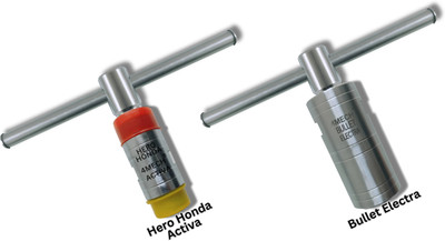 4MECH HERO/ACTIVA+BULLET-ELECTRA Heavy Duty Magnet Flywheel Puller Set Lever Tool(18 cm)