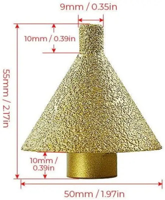 ToolsT Brazed Diamond Beveling Core Chamfer Bit Countersink Drill Bit for Hole Coring Lever Tool(3.5 cm)