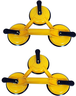 HBD SALES Aluminum Heavy Non Slip Suction Cups Large Glass Work Lifting Carrying Handle (Multi colour- 2 piece) Lever Tool(25 cm)