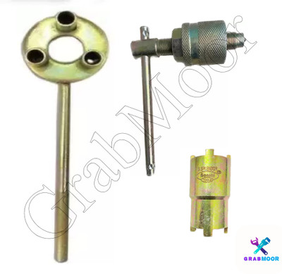 GrabMoor 3Pin Clutch Holder Magnet puller and Clutch Nut Spanner for Super Splendor SS-1C Lever Tool(10 cm)