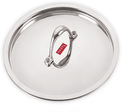 HAZEL Stainless Steel Plain Lid With Handle, 20 cm 7.87 inch Lid, Pack of 1(Stainless Steel)
