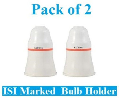 Sauran Pack of 2 Premium Pendant Bulb Holder for Wall, Batten Lamp Holder(ESP74) Plastic Light Socket(Pack of 2)