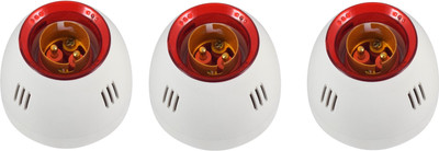 JELECTRICALS Fancy Red Ring Bulb Holder - Pack of 3 Plastic Light Socket(Pack of 3)