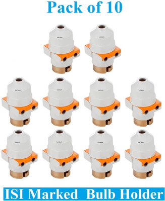 Sauran Pack of 10 Premium MULTI-Pendent Holder for Lamp (ESP71) Plastic Light Socket(Pack of 10)