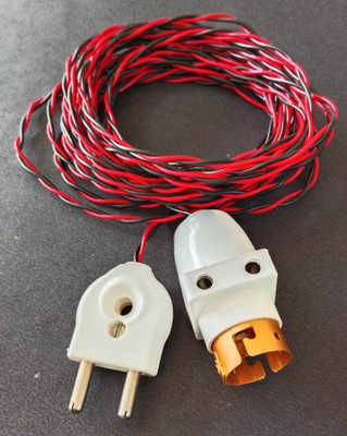 CRISTO Bulb Holder With Wire - 5 Meter Long Wire Copper Light Socket (Pack of 1) Copper Light Socket(Pack of 1)