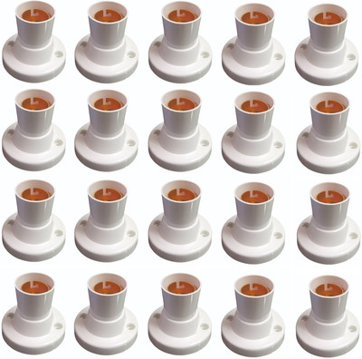CANDLE PC UNBREAKABLE DELUX 6amp. BATTEN BULB HOLDER (PACK OF 20pcs.) Plastic Light Socket(Pack of 20)
