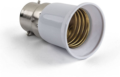 Ascension 1 B22-E27 Screw Base Socket Lamp Holder Light Bulb Converter Adapter Plastic Light Socket(Pack of 1)