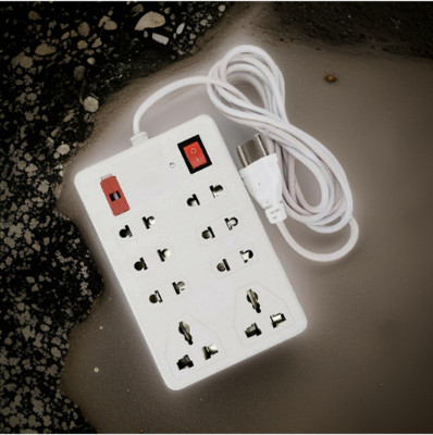 LifoDora Switch Universal Surge Protector With 7 switch 7 Socket Extension Boards ZC45 Plastic Light Socket(Pack of 1)