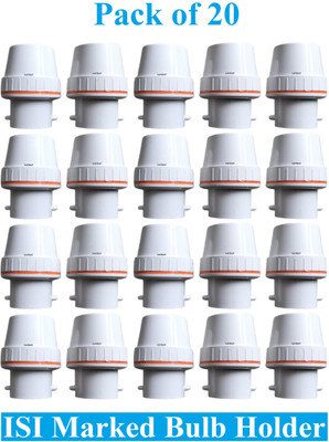 Sauran Pack of 20 Bulb Holder Single Adaptor For Electric Fitting Light Socket (ESP77) Polypropylene Light Socket(Pack of 20)