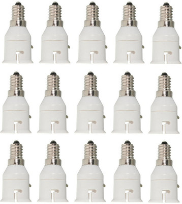 Eve Hanger E14 TO b22 Bulb Convertor Lamp Base Socket, Bulb Adapter Plastic Light Socket(Pack of 15)
