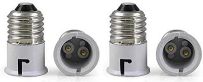 DIKANSHA E27 to B22 Bulb Convertor Lamp Base Socket, Bulb Adapter-Pack of 4 Plastic Light Socket(Pack of 4)