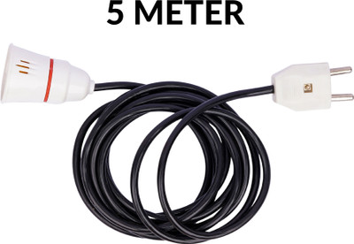 JELECTRICALS Bulb Holder With Wire - 5 Meter Long Wire Carbon Steel Light Socket(Pack of 1)
