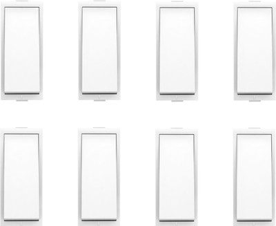 JELECTRICALS 6 AMP Switch- White- Pack of 8 Plastic Light Socket(Pack of 8)
