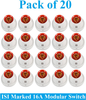 Sauran Pack of 20 Ring Bulb Holder for Wall Lamp (ESP69) Plastic Light Socket(Pack of 20)