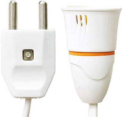 JELECTRICALS 6 Meter White Wire With Holder Copper Light Socket(Pack of 1)