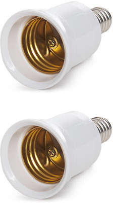 Eve Hanger E14 TO E27 Bulb Convertor Lamp Base Socket, Bulb Adapter Plastic Light Socket(Pack of 2)