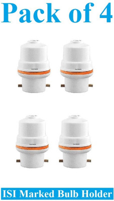 Sauran Pack of 4 Bulb Holder Single Adaptor For Electric Fitting Light Socket (ESP81) Polypropylene Light Socket(Pack of 4)