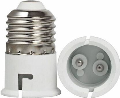 SVM Products E27 to B22 Screw Base Socket Light Bulb Adapter Plastic Light Socket(Pack of 2)