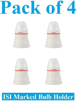Sauran Pack of 4 Premium Pendant Bulb Holder for Wall, Batten Lamp Holder(ESP74) Plastic Light Socket(Pack of 4)