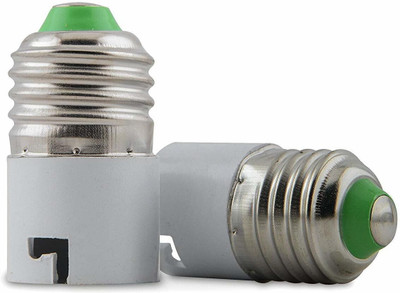 Hansh E27 to B22 screw socket lamp holder convertor Plastic Light Socket(Pack of 2)