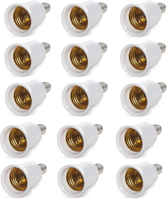 Eve Hanger E14 TO E27 Bulb Convertor Lamp Base Socket, Bulb Adapter Plastic Light Socket(Pack of 15)