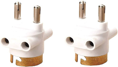 Hiru 2 Pin Parallel Adapter (Bulb Holder) with Light/Bulb and Plug Socket for Home Use Plastic Light Socket(Pack of 2)