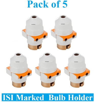 Sauran Pack of 5 Premium MULTI-Pendent Holder for Lamp (ESP71) Plastic Light Socket(Pack of 5)