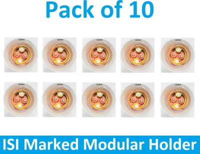 Sauran Pack of 10 Modular Bulb Holder (EAP46.3) Plastic Light Socket(Pack of 10)