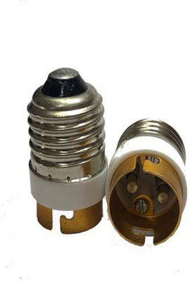 DECOBELL E27 to B22 Plastic Screw Base Socket Lamp Holder Light Bulb Converter Adapter Aluminium-Holder Adapter Plastic Light Socket(Pack of 2)