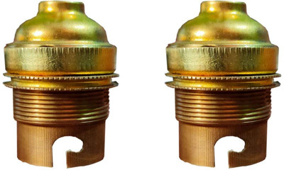 SVDK Bulb Holder Brass Screw Type Lamp Shade Holder Brass Light Socket(Pack of 2)