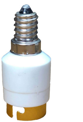 ECOBELL 1 Pcs Home Converter E14 TO B22 Adapter Conversion Socket Fireproof Socket Lamp Holder Converters Lighting Accessories Plastic Light Socket(Pack of 1)